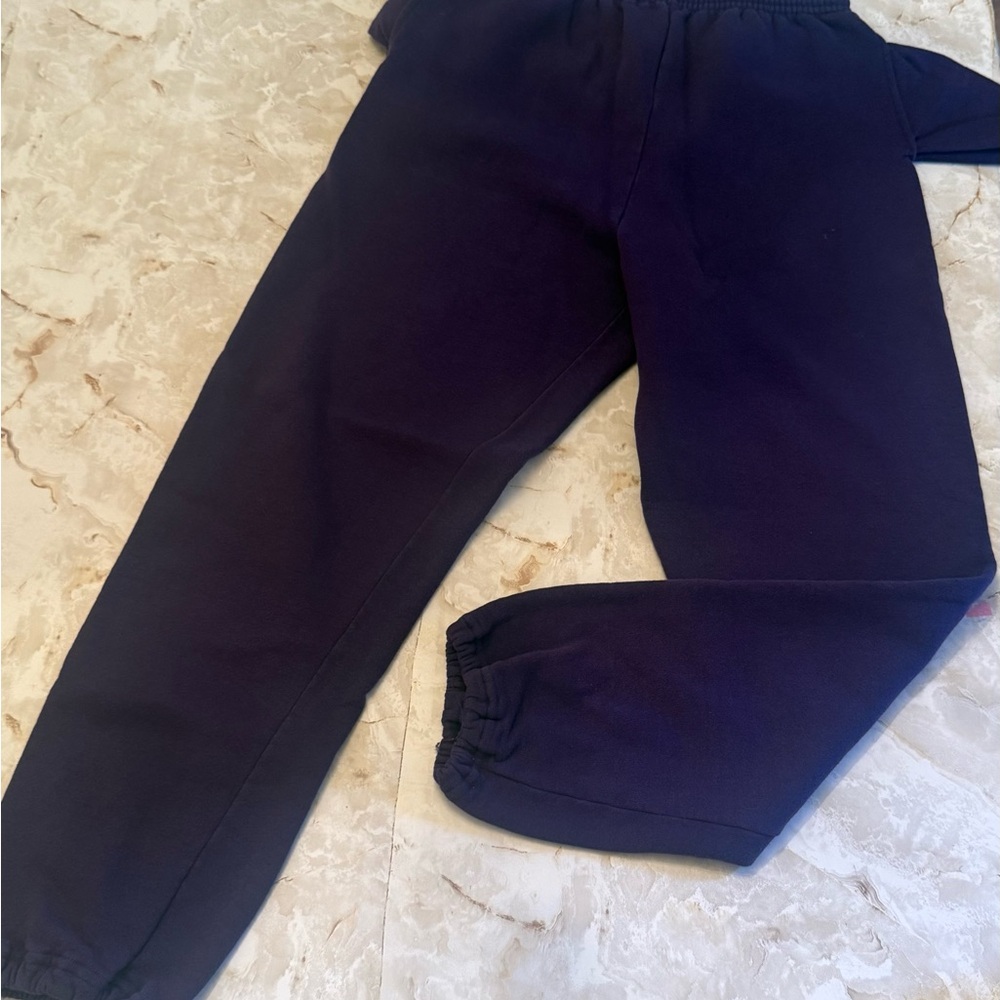 chic Purple Fleece-Lined Drawstring Sweatpants